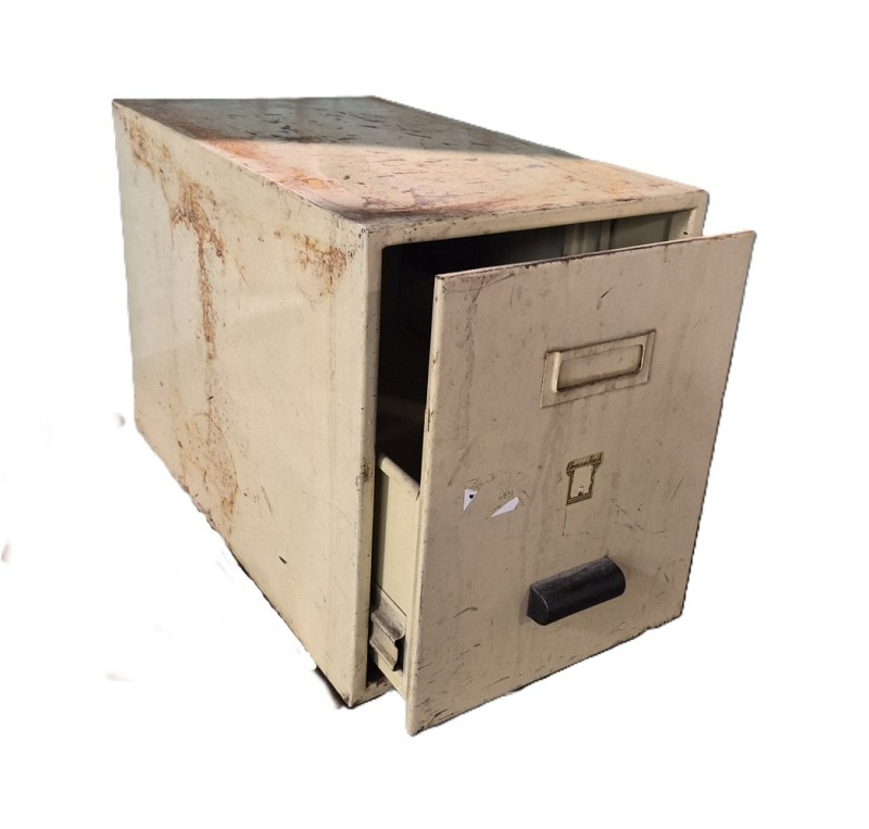 Small Period Filing Cabinet Cream