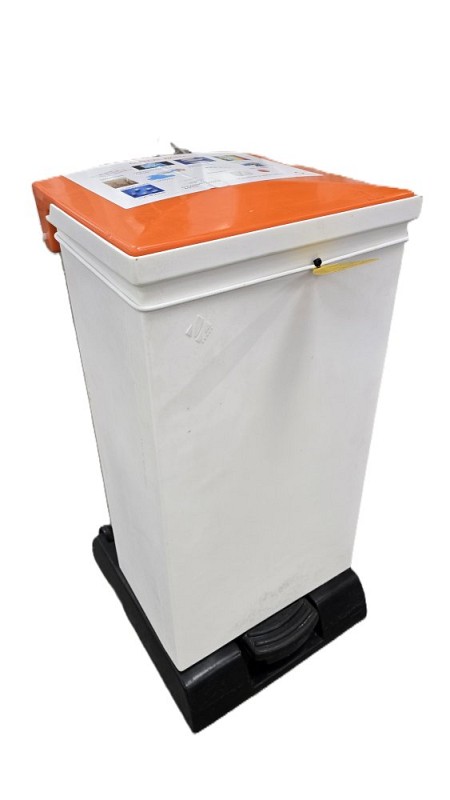 Large Orange Lid bin
