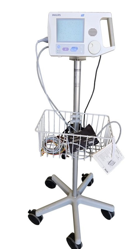 Older Style Philips A1 Patient monitor - Bp Cuff + Simulator, Electrodes, x2 Ecg Leads