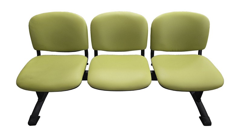 Waiting Room Chairs /  3 Seater Bench Green.