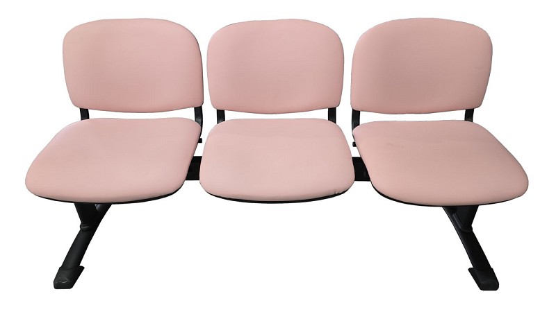 Waiting Room Chairs / Bench Pink. 3 Seater 