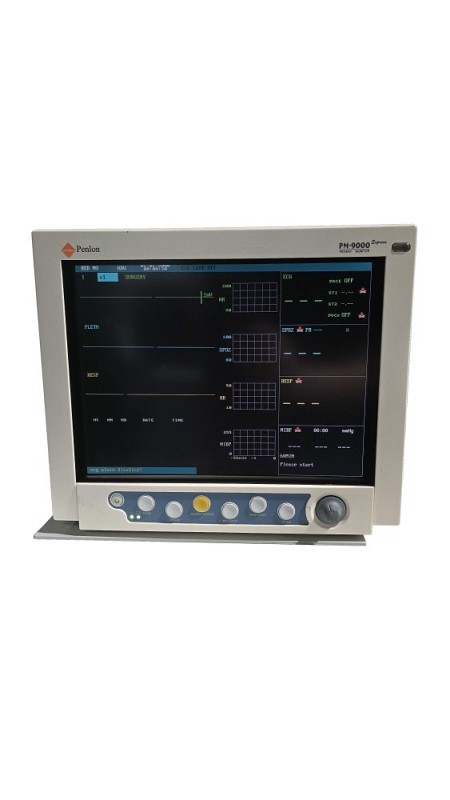 Penlon Heart Monitor With Finger Probe, Bp Cuff + Simulator, Electrodes, x2 Ecg Leads, Instructions