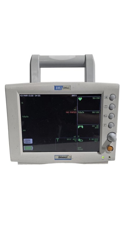Heart Monitor With Finger Probe, Bp Cuff + Simulator, Electrodes, x2 Ecg Leads, Instructions
