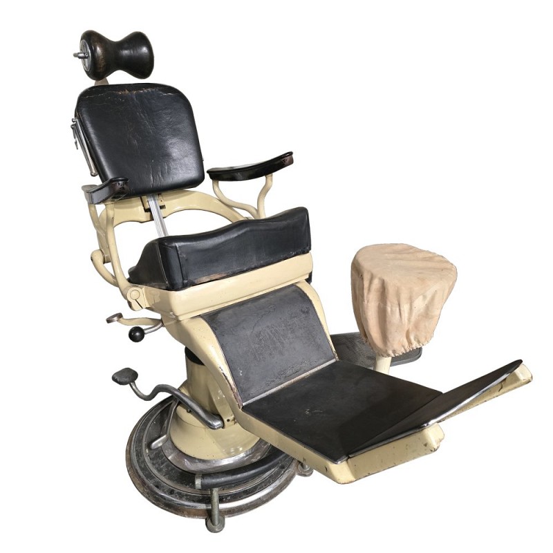 Period Cream Dental Chair With Stool