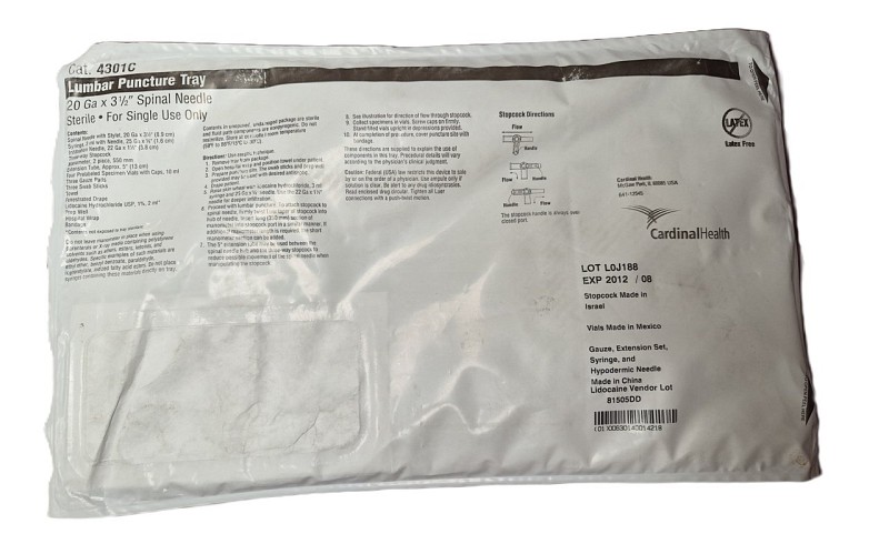 Lumbar Puncture Tray (unopened packets)