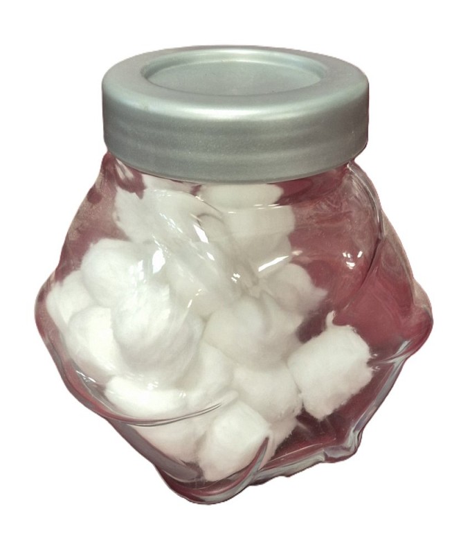 Large Glass Jar White Lid