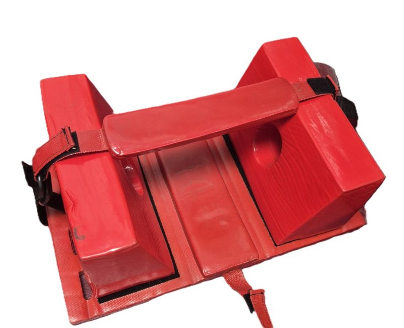 Red Head Rest With Straps For Spine Boards