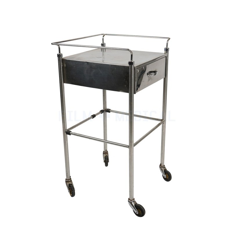 Square Trolley With Rail  & Drawer