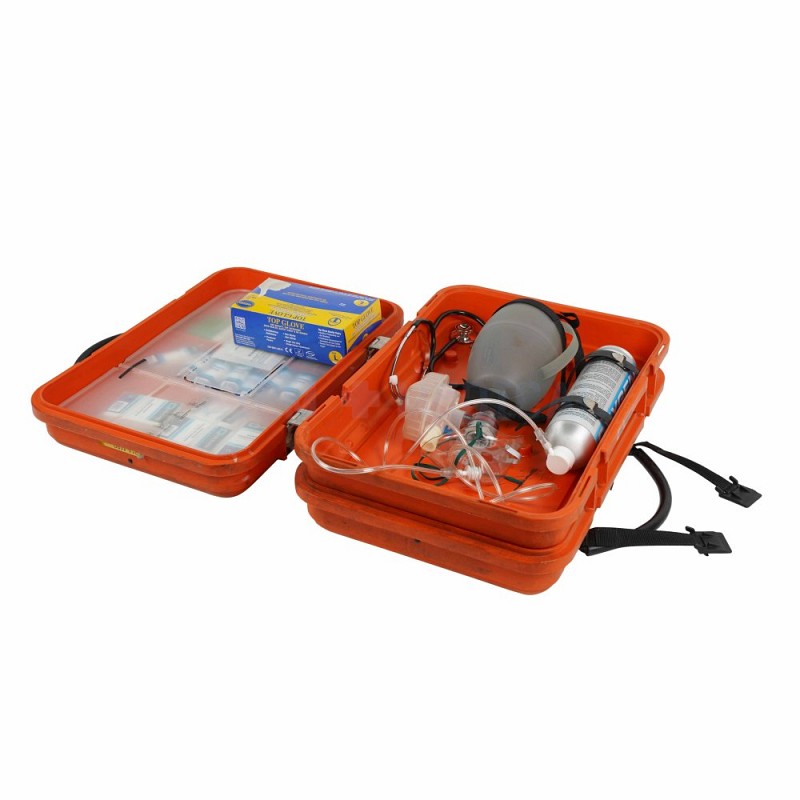 Orange Paramedic Box With Ambu Bag & Soft Dressing