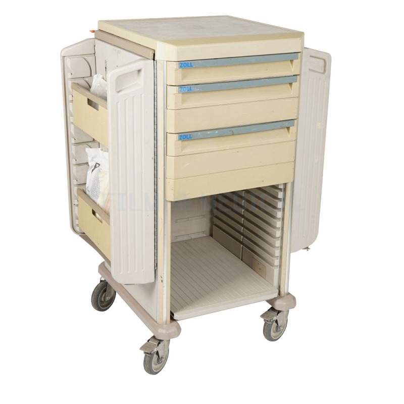 Beige Storage Trolley Drawers