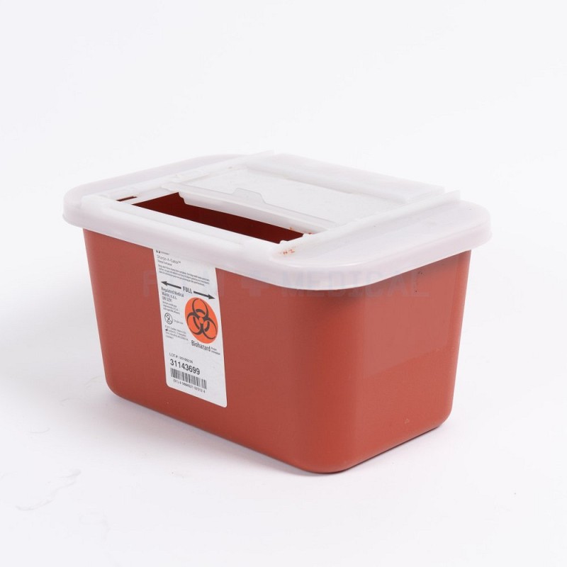 Red Sharps Bin