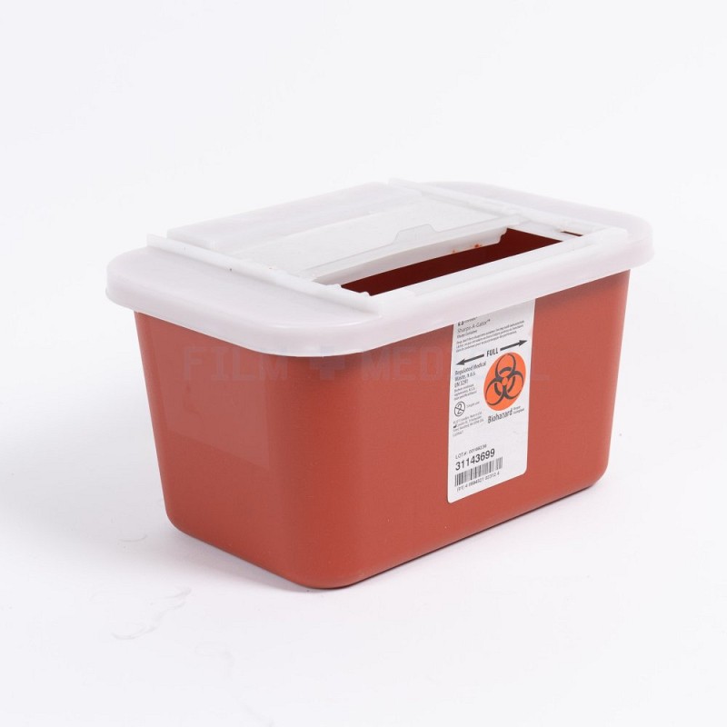 Red Sharps Bin