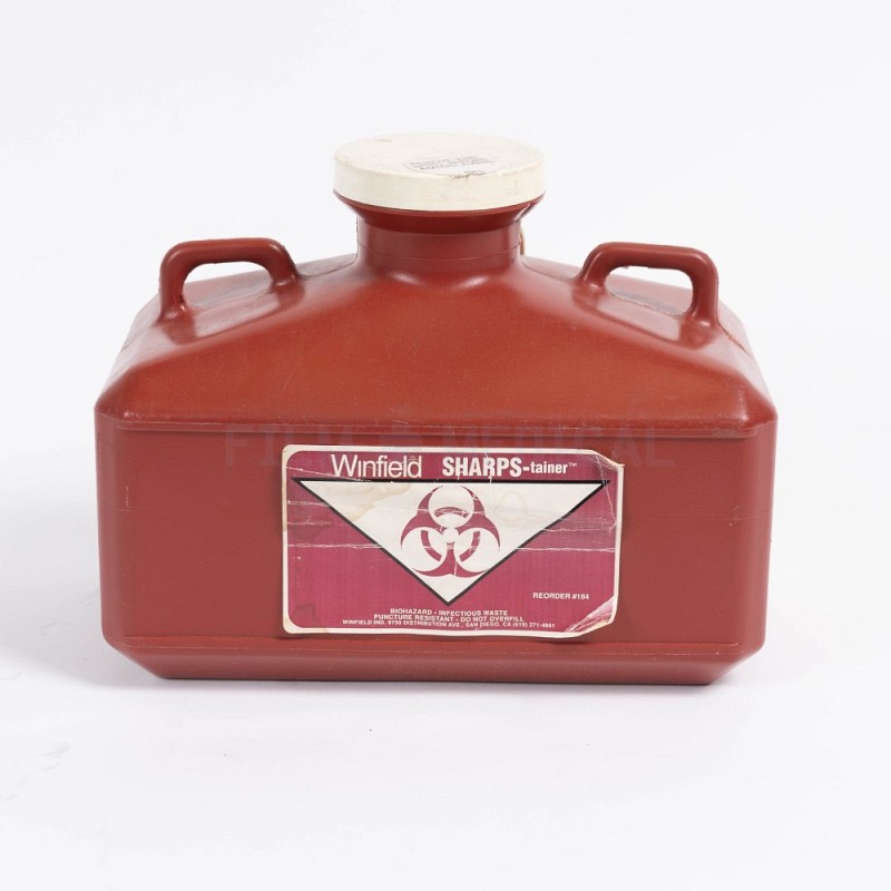 Red Sharps Bin