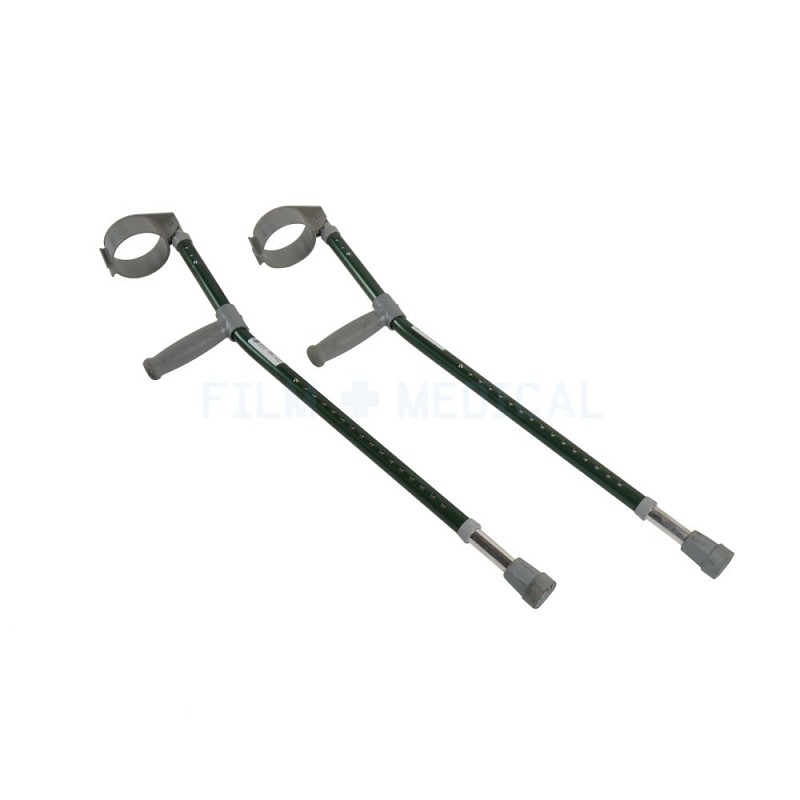 Aluminum Crutches Green