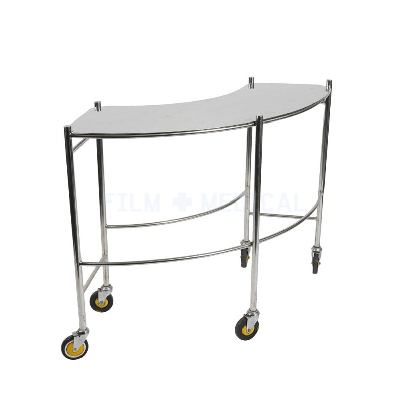 Curved Steel Trolley 1 Shelf