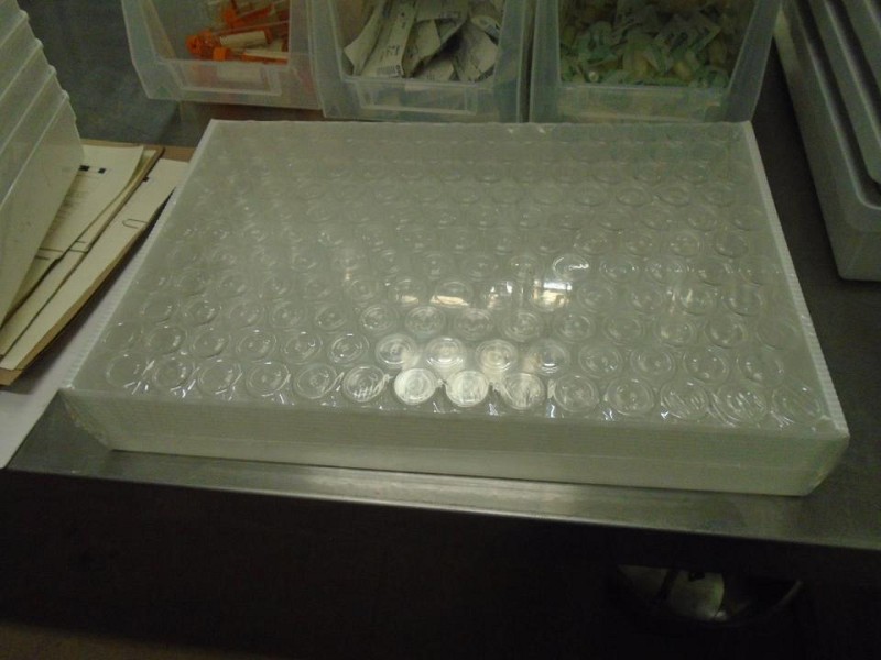 unopened glassware tray