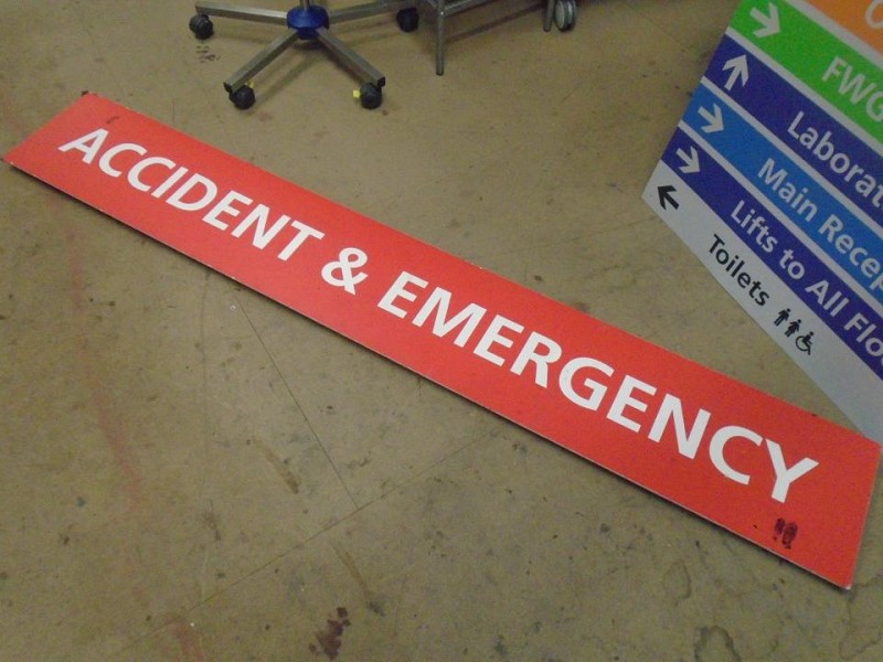 Long Sign Accident and emergency 