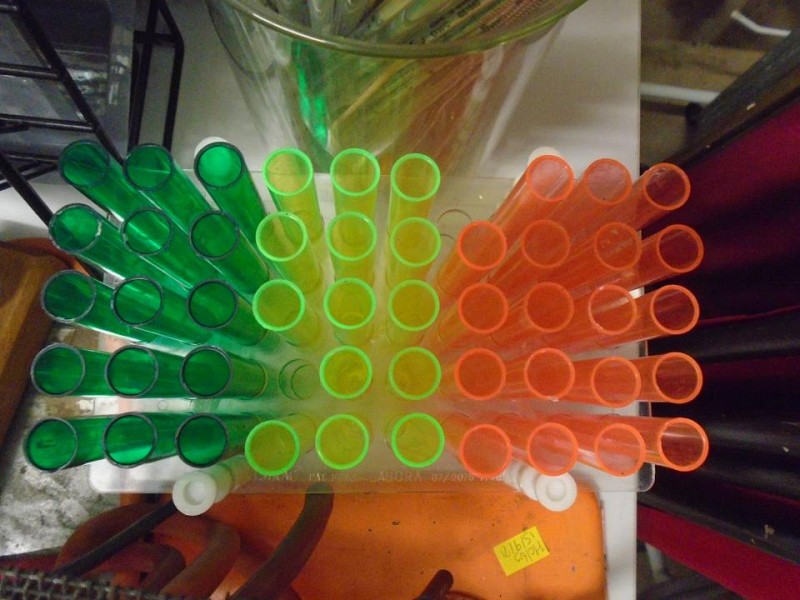 Test Tube Rack coloured Tubes