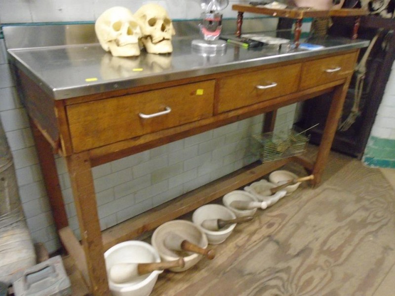 Lab Bench Wood and Steel