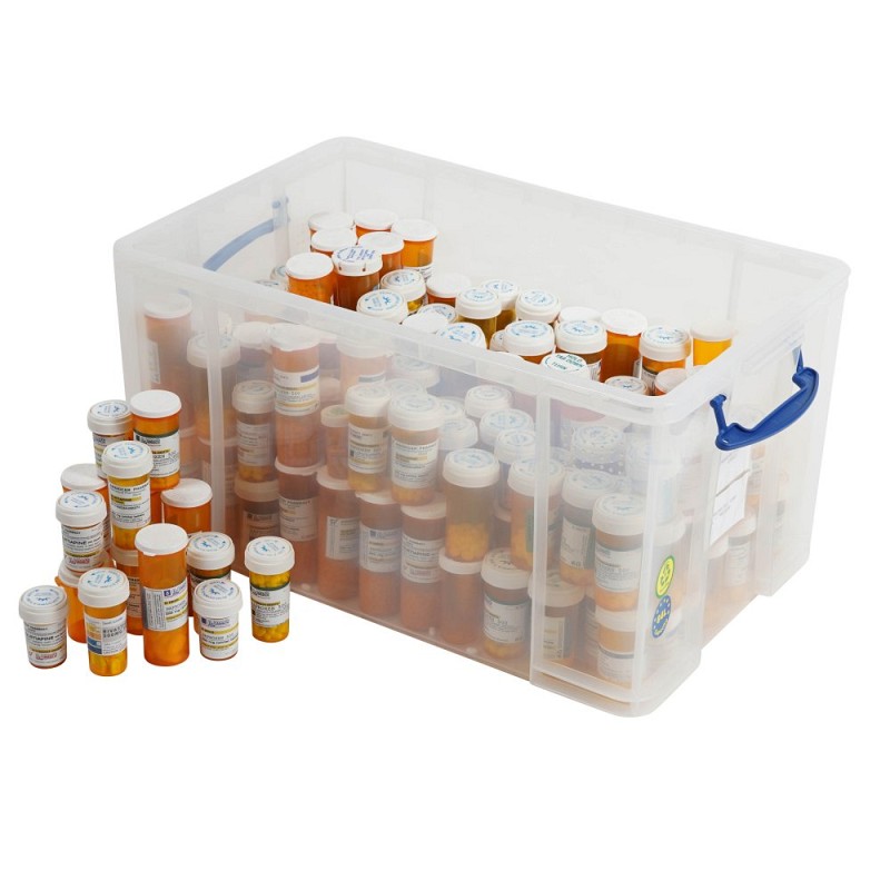 Crate Of American Pill bottles 