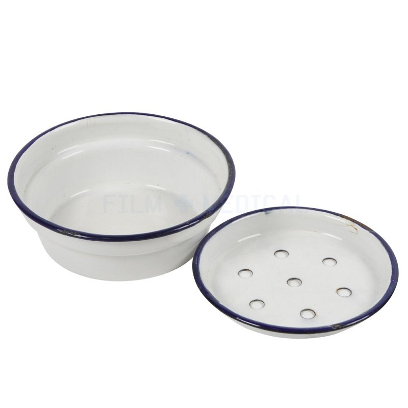 2 Piece Enamel Bowl With Drainage 