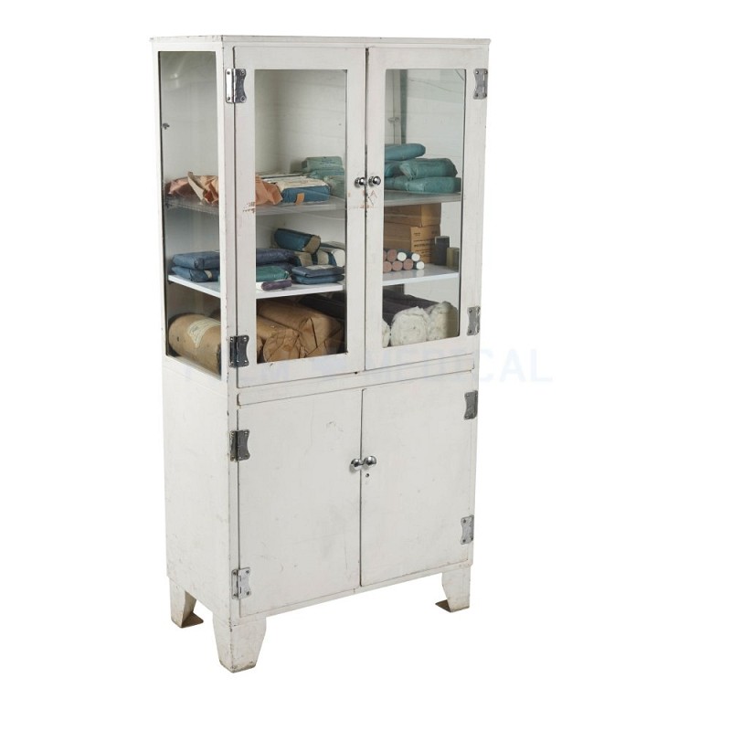 Glass Period  White Cabinet