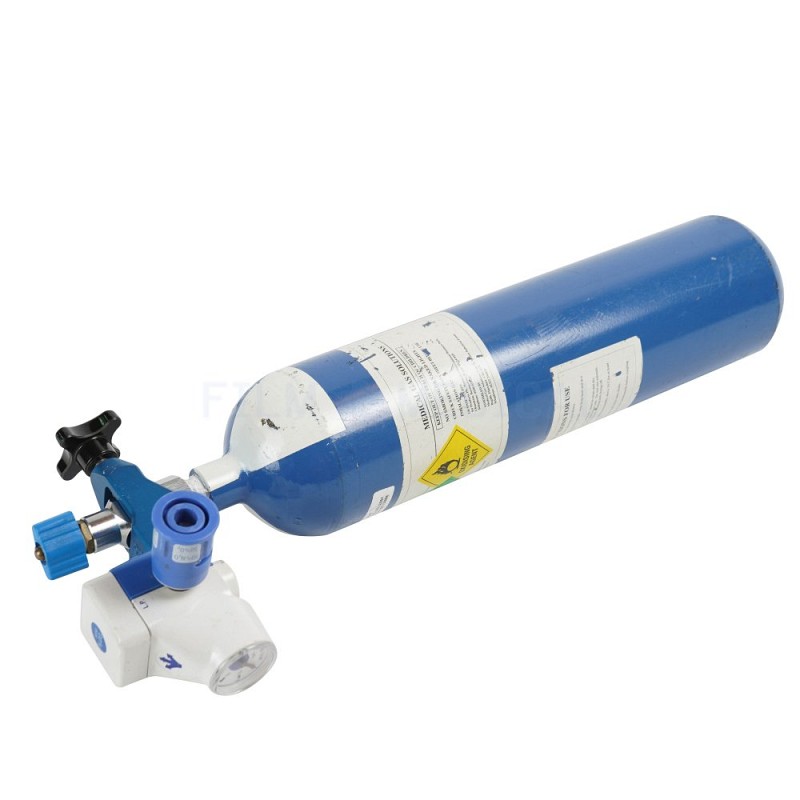Small Blue Oxygen Tank With Valve