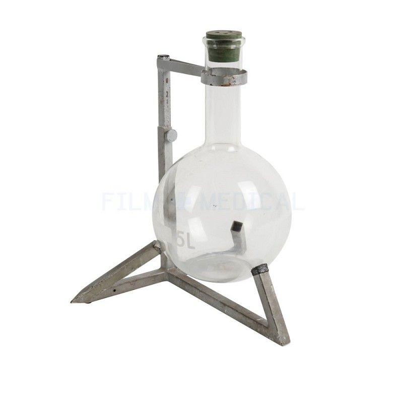 Large Borosilicate Glass Round Bottom With Holder