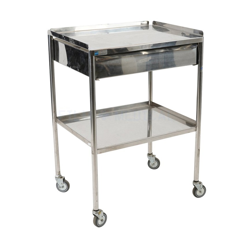 Metal Trolley With Drawer 