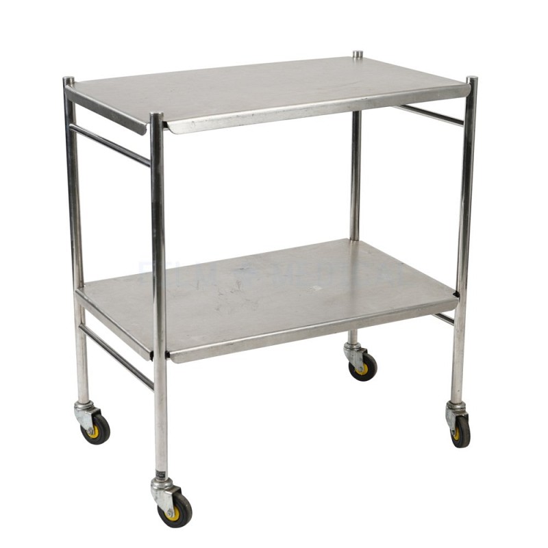 Rectangular Metal Trolley, 2 Shelves 