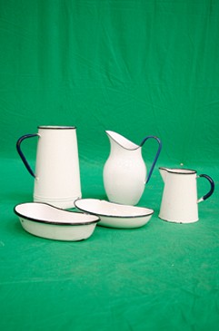 Enamel Jugs and Bowls