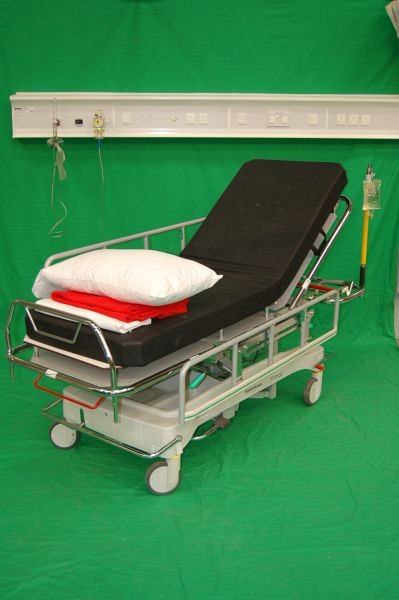 Patient Trolley in Black and Grey Finish