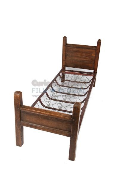 Wood Monastry Bed  Linen Priced Separately	