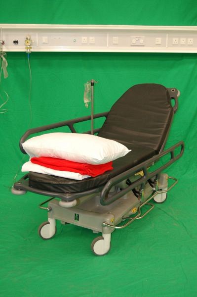 A&E Black Patient Trolley 