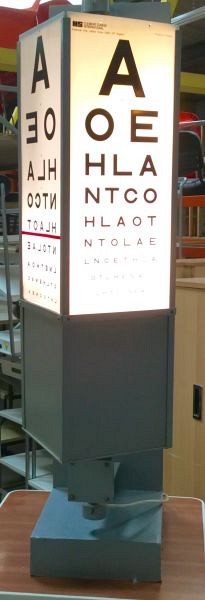 Illuminated rotary eye chart