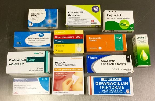 Boxes of medicine